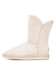 ISLAND BOOT Botki zimowe "Adeline" w kolorze kremowym rozmiar: 36. Brązowe botki Island Boot, bez wzorów, z materiału, bez obcasa, bez zapięcia. Za 129.57 zł.
