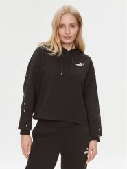 Puma Bluza Ess Tape 675996 Czarny Regular Fit. Czarne bluzy Puma, s, bez wzorów, z bawełny, bez kaptura. Za 159.99 zł.
