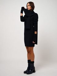 AUTHENTIC CASHMERE Kaszmirowa sukienka "Armet" w kolorze granatowym rozmiar: S. Niebieskie sukienki AUTHENTIC CASHMERE, s, bez wzorów, z kaszmiru, bez kołnierzyka, bez ramiączek, mini. Za 343.41 zł.