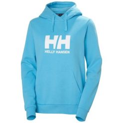 Kurtka dresowa damska z logo Helly Hansen 2.0. Niebieskie kurtki Helly Hansen, bez wzorów, z dresówki, casualowe, bez kaptura. Za 381.05 zł.
