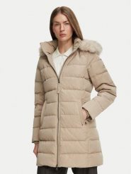 Tommy Hilfiger Kurtka zimowa Heritage Tyra WW0WW51563 Beżowy Regular Fit. Brązowe kurtki Tommy Hilfiger, na zimę, xl, bez wzorów, bez kaptura. Za 1,499.00 zł.