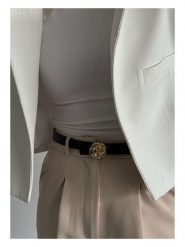 Lucky Bees Pasek w kolorze czarnym - dł. 100 cm rozmiar: onesize. Czarne paski Lucky Bees, bez wzorów, z materiału. Za 74.81 zł.