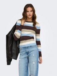 ONLY Sweter w kolorze brązowo-beżowym rozmiar: XL. Brązowe swetry ONLY, xl, bez wzorów, bez ramiączek. Za 89.95 zł.
