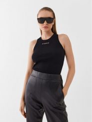 Pinko Top 100822 A15E Czarny Regular Fit. Czarne topy Pinko, xs, bez wzorów, z bawełny, bez kołnierzyka, bez ramiączek. Za 199.99 zł.