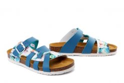 DR. BRINKMANN 700556-05 blau, klapki damskie. Niebieskie klapki Dr. Brinkmann, bez wzorów, bez obcasa, bez zapięcia. Za 184.90 zł.