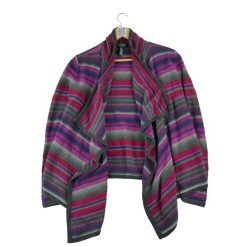 Second life - Kardigan bez rękawów z lnu dla kobiet fioletowy - Jak nowy. Fioletowe swetry Ralph Lauren, na lato, l, bez wzorów, eleganckie, bez ramiączek. Za 68.12 zł.