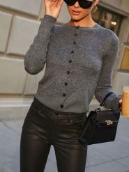 Milan Kiss Kardigan w kolorze szarym rozmiar: S. Szare swetry Milan Kiss, s, bez wzorów, bez ramiączek. Za 152.99 zł.