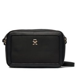 Torebka Tommy Hilfiger. Czarne listonoszki Tommy Hilfiger, bez wzorów, bez dodatków. Za 279.99 zł.