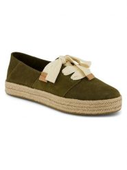 TOMS Skórzane espadryle w kolorze khaki rozmiar: 40. Brązowe espadryle TOMS, bez wzorów, ze skóry, bez obcasa. Za 173.99 zł.