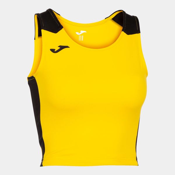Tank top do biegania damski Joma Record II Crop top. Czarne topy Joma, s, bez wzorów, sportowe, bez kołnierzyka, bez ramiączek. W wyprzedaży za 124.75 zł.