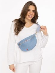 Zwillingsherz Saszetka w kolorze błękitnym rozmiar: onesize. Niebieskie nerki i saszetki Zwillingsherz, bez wzorów, z materiału, przez ramię, bez dodatków. Za 82.99 zł.