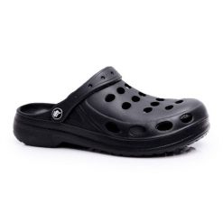 Flameshoes Damskie Klapki Czarne Piankowe Eva. Czarne klapki bez wzorów, casualowe, bez obcasa, bez zapięcia. Za 77.70 zł.