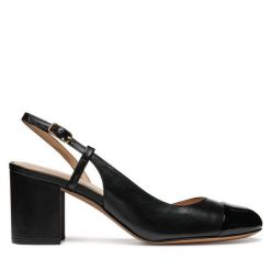 Czółenka Geox. Czarne czółenka Geox, bez wzorów, bez obcasa, bez zapięcia. Za 309.99 zł.