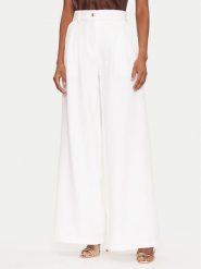 Guess Spodnie palazzo W5GB02 WH9Y2 Biały Wide Leg. Białe spodnie materiałowe Guess, z aplikacjami, z materiału. Za 489.99 zł.