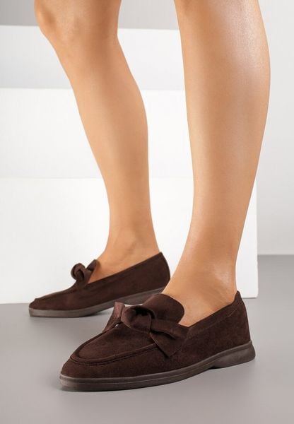 Brązowe Mokasyny Ozdobione Kokardami Tulosea. Brązowe mokasyny Born2be, z aplikacjami, z jeansu. Za 89.99 zł.