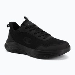 Buty Champion Fuze Low Cut. Czarne buty treningowe Champion, bez wzorów, z gumy, przed kostkę, bez zapięcia. Za 189.99 zł.