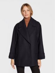 IVY OAK Płaszcz wełniany Carly IO1122F1050 Granatowy Relaxed Fit. Niebieskie płaszcze IVY & OAK, na zimę, bez wzorów, z wełny, bez kaptura. Za 1,379.00 zł.