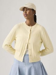 Levi's Kardigan w kolorze żółtym rozmiar: XS. Żółte swetry Levi's, s, bez wzorów, bez ramiączek. Za 159.95 zł.