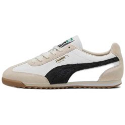 Buty sportowe unisex Puma Arizona Retro skórzane. Białe buty treningowe Puma, bez wzorów, z gumy, bez zapięcia, trekkingowe. Za 274.96 zł.