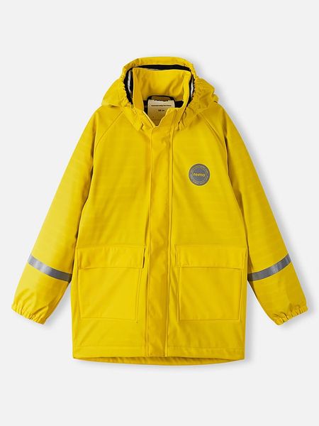 Reima Płaszcz przeciwdeszczowy "Pisaroi" w kolorze żółtym rozmiar: 128. Żółte płaszcze Reima, s, bez wzorów, bez kaptura. Za 170.87 zł.