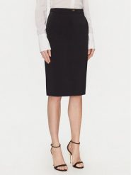 Elisabetta Franchi Spódnica midi GO-099-51E2-V260 Czarny Regular Fit. Czarne spódnice Elisabetta Franchi, bez wzorów, z syntetyku, midi. Za 1,119.00 zł.