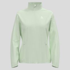 Kurtka do biegania damska Odlo ESSENTIAL LIGHT. Zielone kurtki przejściowe sportowe ODLO, l, bez wzorów, z materiału, bez kaptura, do biegania. Za 310.45 zł.