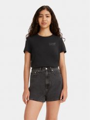 Levi's® T-Shirt The Perfect 17369-2435 Czarny Standard Fit. Czarne t-shirty s, bez wzorów, z bawełny, bez kołnierzyka, bez ramiączek. Za 99.99 zł.