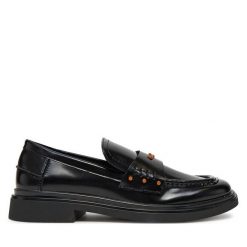 Mokasyny Pepe Jeans. Czarne mokasyny Pepe Jeans, bez wzorów, z jeansu. Za 249.99 zł.