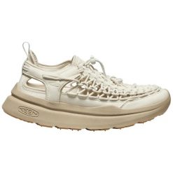 Damskie sandały turystyczne Keen Uneek WK. Białe sandały Keen, bez wzorów, sportowe, bez obcasa, bez zapięcia. Za 568.15 zł.