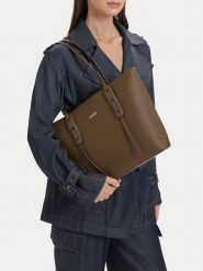 Lasocki Torebka CEO-LSK-X-002-10 Khaki. Brązowe shopper bag Lasocki, bez wzorów, ze skóry, bez dodatków. Za 219.99 zł.