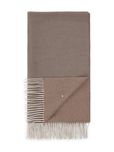 Hey Marly Wełniany szal "Classic" w kolorze beżowo-brązowym - 250 x 65 cm rozmiar: onesize. Brązowe szaliki i kominy Hey Marly, bez wzorów, z materiału. Za 288.52 zł.