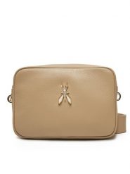 Patrizia Pepe Torebka 8B0232/L001-B732 Beżowy. Brązowe listonoszki Patrizia Pepe, bez wzorów, ze skóry, bez dodatków. Za 489.99 zł.
