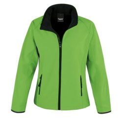 Damska Kurtka Softshell Z Nadrukiem. Czarne kurtki przejściowe sportowe RESULT, m, bez wzorów, z materiału, bez kaptura, trekkingowe. Za 131.99 zł.