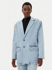 Liu Jo Marynarka UA5210 D4854 Błękitny Relaxed Fit. Niebieskie marynarki i żakiety Liu Jo, bez wzorów, z bawełny, bez ramiączek. Za 949.99 zł.