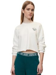 Marc O'Polo Denim Bluza 343 4196 54047 Biały Oversize. Białe bluzy Marc O'Polo DENIM, l, bez wzorów, z bawełny, bez kaptura. Za 219.99 zł.
