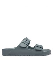 Birkenstock Klapki Arizona 1031352 Szary. Szare klapki Birkenstock, bez wzorów, z syntetyku, bez obcasa, bez zapięcia. Za 229.99 zł.