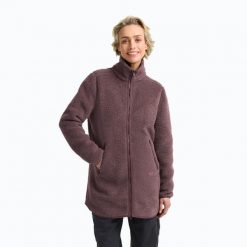 Bluza polarowa damska Jack Wolfskin High Curl Coat. Fioletowe bluzy bez kaptura Jack Wolfskin, xs, bez wzorów, z materiału, bez kaptura, trekkingowe. Za 609.99 zł.