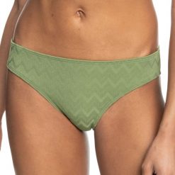 Dół od stroju kąpielowego ROXY Current Coolness Hipster. Zielone bikini Roxy, bez wzorów, sportowe. Za 89.99 zł.