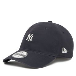 Czapka z daszkiem New Era. Niebieskie czapki z daszkiem New Era, bez wzorów. Za 99.99 zł.