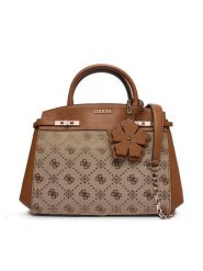 Guess Torebka Melinda HWJP99 02060 Brązowy. Brązowe torebki klasyczne Guess, z aplikacjami, ze skóry, bez dodatków. Za 679.99 zł.