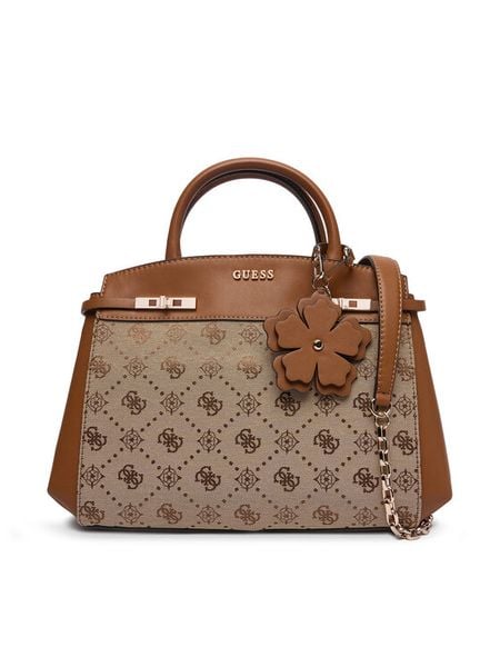 Guess Torebka Melinda HWJP99 02060 Brązowy. Brązowe torebki klasyczne Guess, z aplikacjami, ze skóry, bez dodatków. Za 679.99 zł.