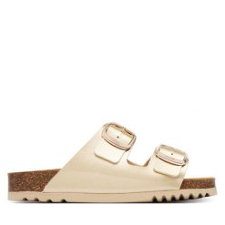 Klapki Scholl. Żółte klapki Scholl, bez wzorów, bez obcasa, bez zapięcia. Za 316.99 zł.