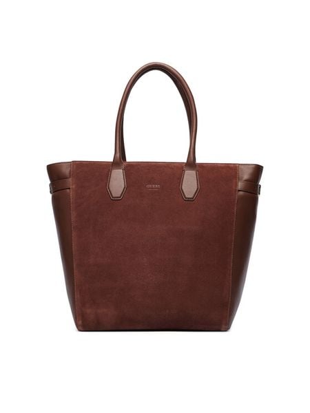 Guess Torebka HWANSS P6204 Brązowy. Brązowe shopper bag Guess, z aplikacjami, ze skóry, bez dodatków. Za 1,134.00 zł.