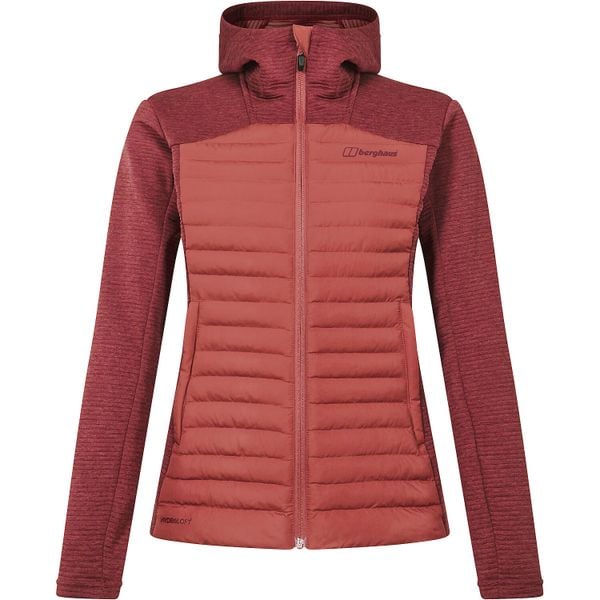 Kurtka hybrydowa damska Berghaus Nula Hybrid Jacket. Czerwone kurtki Berghaus, s, bez wzorów, z materiału, bez kaptura. Za 555.49 zł.