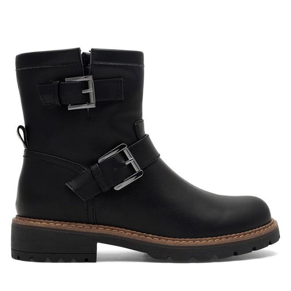 Botki Clara Barson. Czarne botki Clara Barson, bez wzorów, bez obcasa, na płaskiej podeszwie, bez zapięcia. Za 169.99 zł.