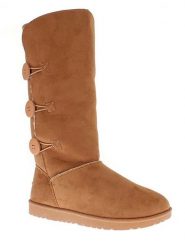 ISLAND BOOT Kozaki zimowe "Flora" w kolorze jasnobrązowym rozmiar: 37. Brązowe kozaki Island Boot, na zimę, bez wzorów, z materiału, eleganckie, bez obcasa, bez zapięcia. Za 144.92 zł.