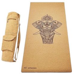 Zestaw mata do jogi z korka i gumy 5 mm + torba z korka - Eléphant. Brązowe torby sportowe ACHAMANA, bez wzorów, z bawełny, na ramię, duże. Za 550.00 zł.