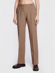 Herskind Spodnie materiałowe Valentina 4647668 Beżowy Regular Fit. Brązowe spodnie materiałowe Herskind, bez wzorów, z materiału. Za 459.99 zł.
