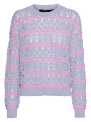 Vero Moda Sweter w kolorze błękitno-różowym rozmiar: XS. Niebieskie swetry Vero Moda, xs, bez wzorów, ze splotem, bez ramiączek. Za 57.06 zł.