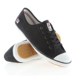 Trampki Fila Elana WCL004-000 czarne. Czarne trampki bez wzorów, z gumy, klasyczne, bez zapięcia. Za 303.63 zł.